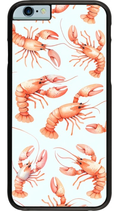iPhone 6/6s Case Hülle - Muster von pastellfarbenen Hummern
