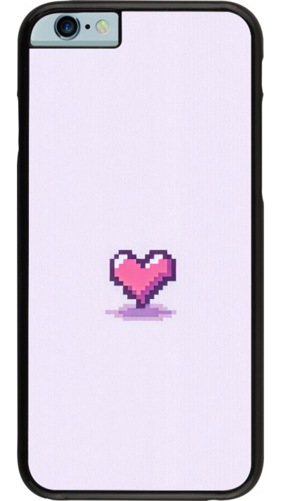 iPhone 6/6s Case Hülle - Pixel Herz Hellviolett