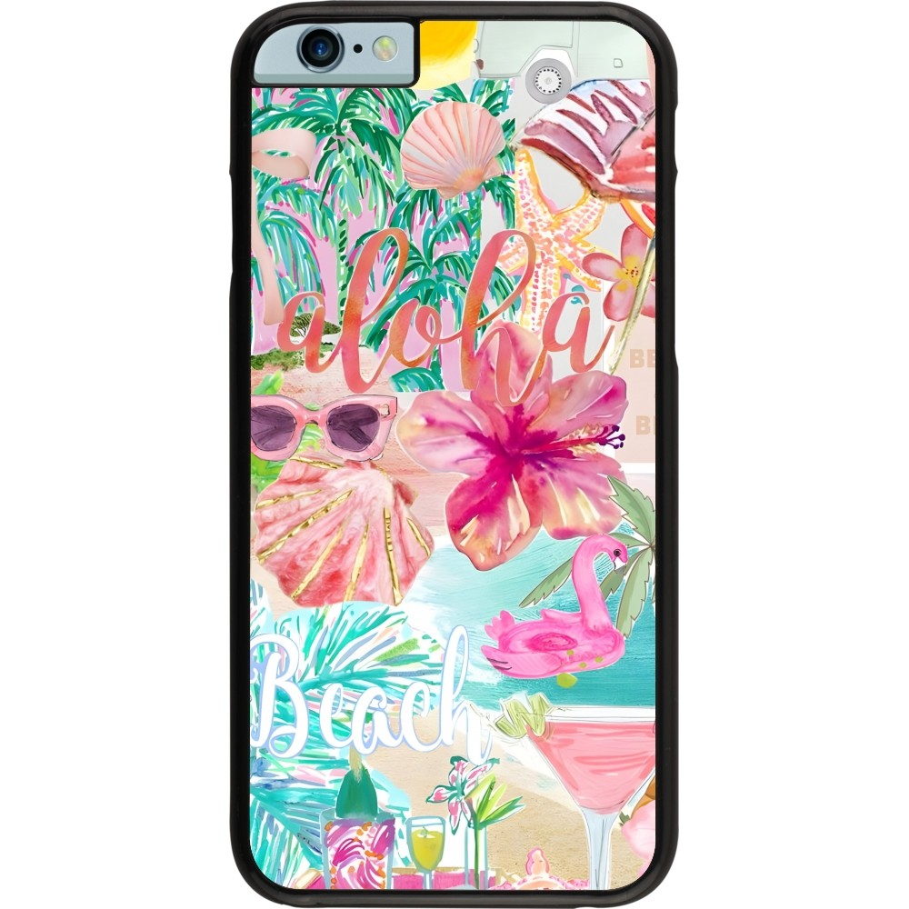 iPhone 6/6s Case Hülle - Preppy Collage Aloha