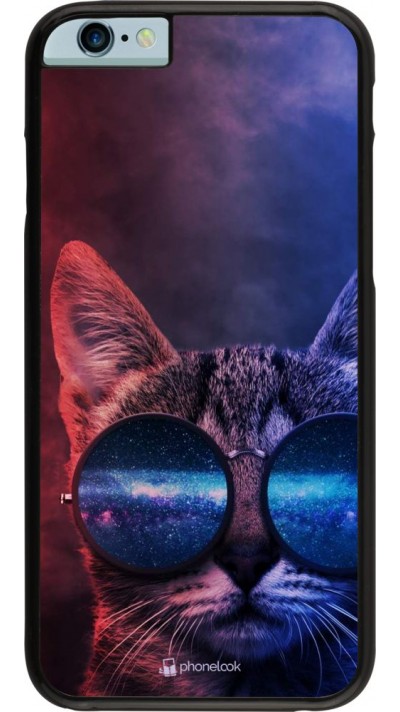 Coque iPhone 6/6s - Red Blue Cat Glasses