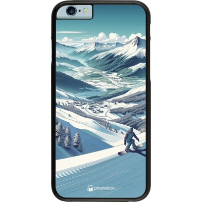 Coque iPhone 6/6s - Snowboarder Montagne