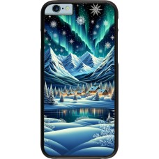 Coque iPhone 6/6s - Snowy Mountain Village Lake night