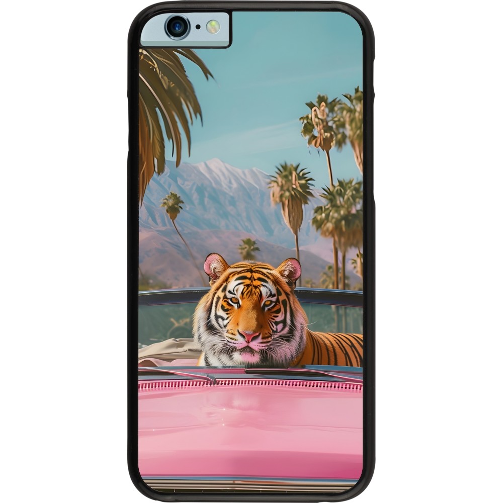 iPhone 6/6s Case Hülle - Tiger Auto rosa
