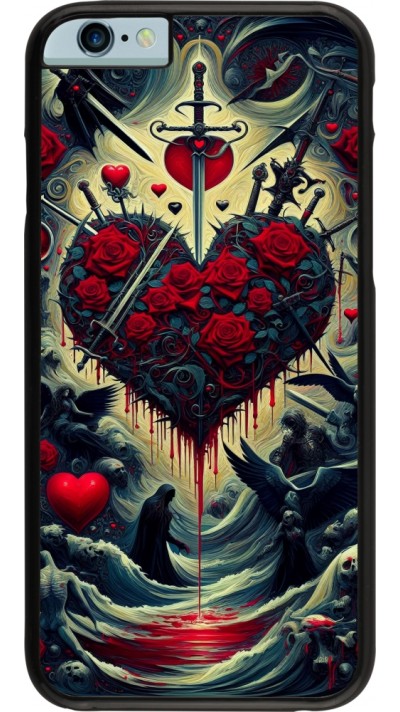 iPhone 6/6s Case Hülle - Dunkle Liebe Herz Blut