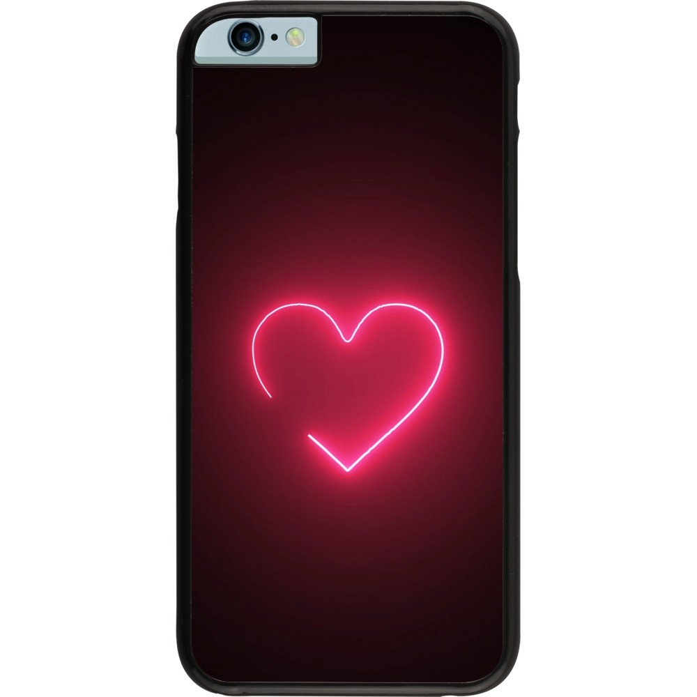 iPhone 6/6s Case Hülle - Valentine 2023 single neon heart