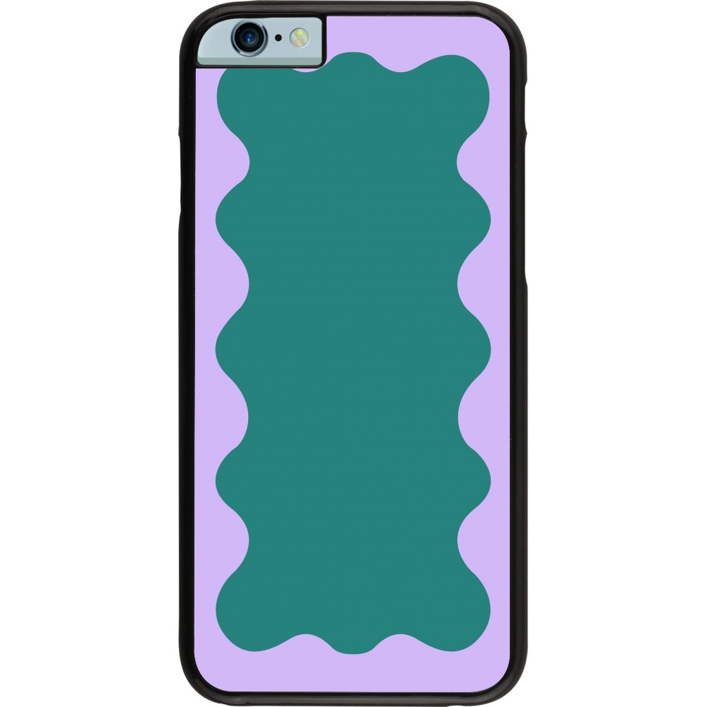 iPhone 6/6s Case Hülle - Wavy Rectangle Green Purple