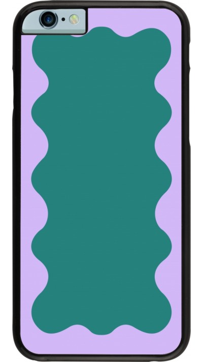 Coque iPhone 6/6s - Wavy Rectangle Green Purple