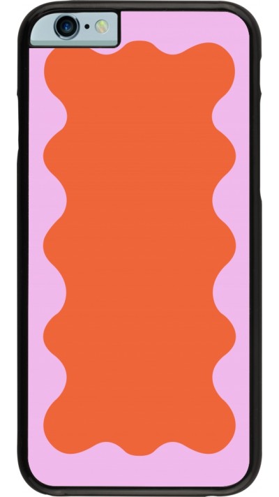Coque iPhone 6/6s - Wavy Rectangle Orange Pink