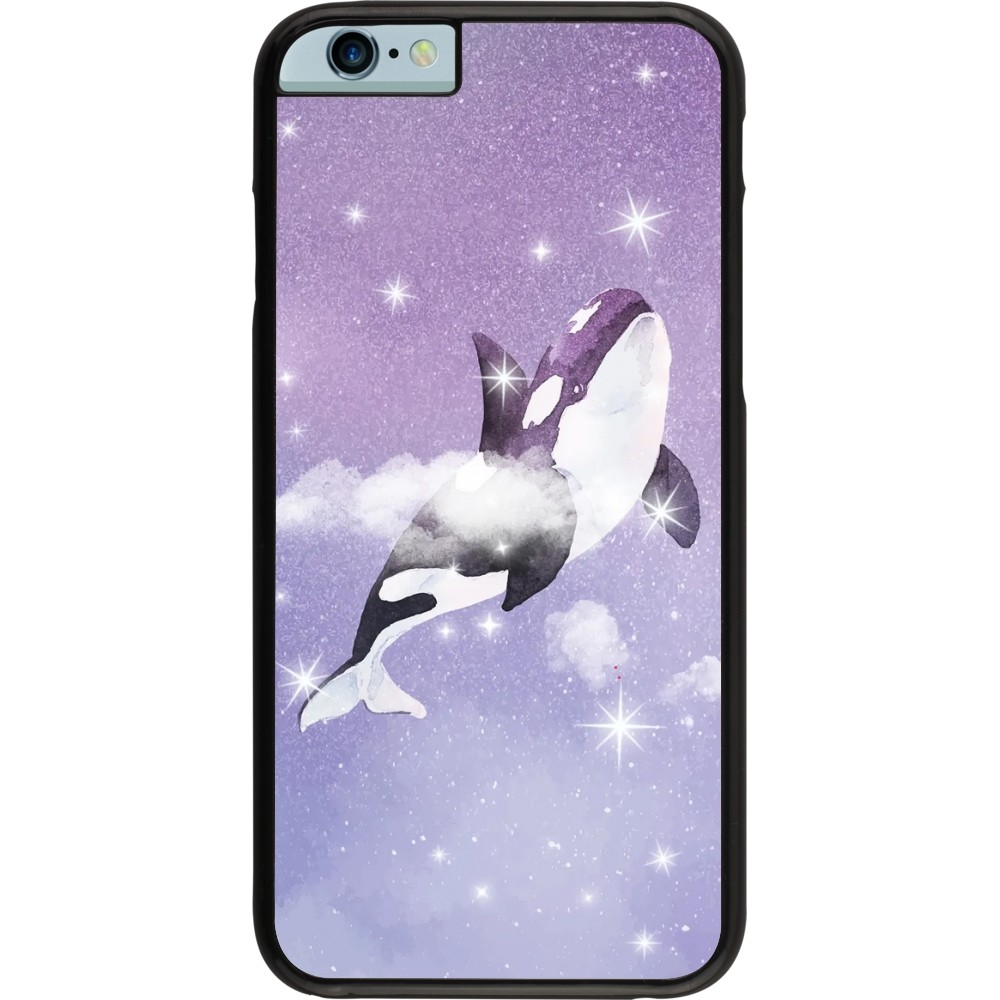 Coque iPhone 6/6s - Whale in sparking stars