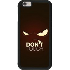 Coque iPhone 6/6s - Silicone rigide noir Angry Dont Touch