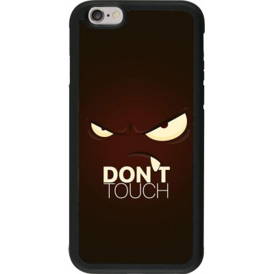 Coque iPhone 6/6s - Silicone rigide noir Angry Dont Touch