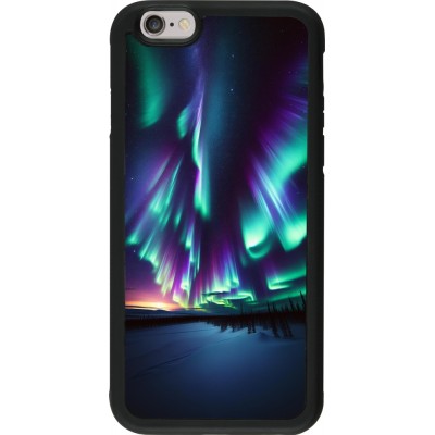 iPhone 6/6s Case Hülle - Silikon schwarz Funkelndes Nordlicht