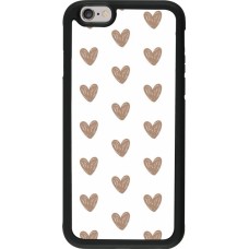 Coque iPhone 6/6s - Silicone rigide noir Autumn 2024 brown hearts