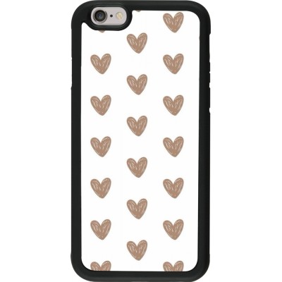 iPhone 6/6s Case Hülle - Silikon schwarz Autumn 2024 brown hearts