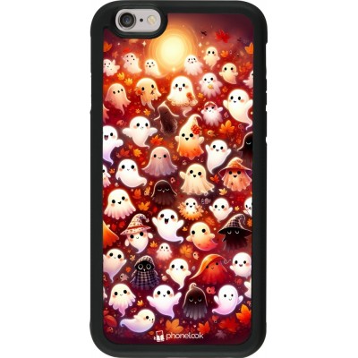 Coque iPhone 6/6s - Silicone rigide noir Fantômes automne mignons