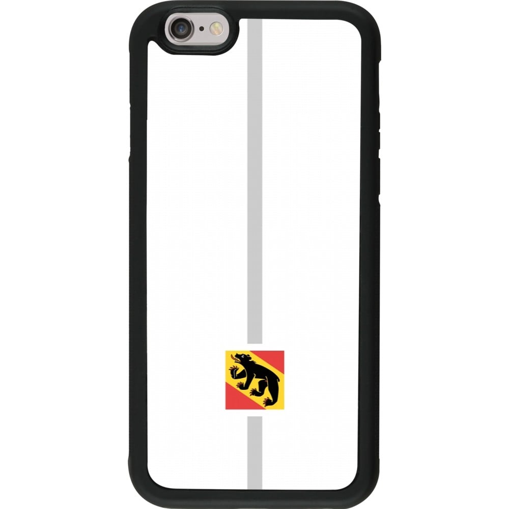 iPhone 6/6s Case Hülle - Silikon schwarz Kanton BE weiss