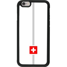 iPhone 6/6s Case Hülle - Silikon schwarz Kanton CH weiss