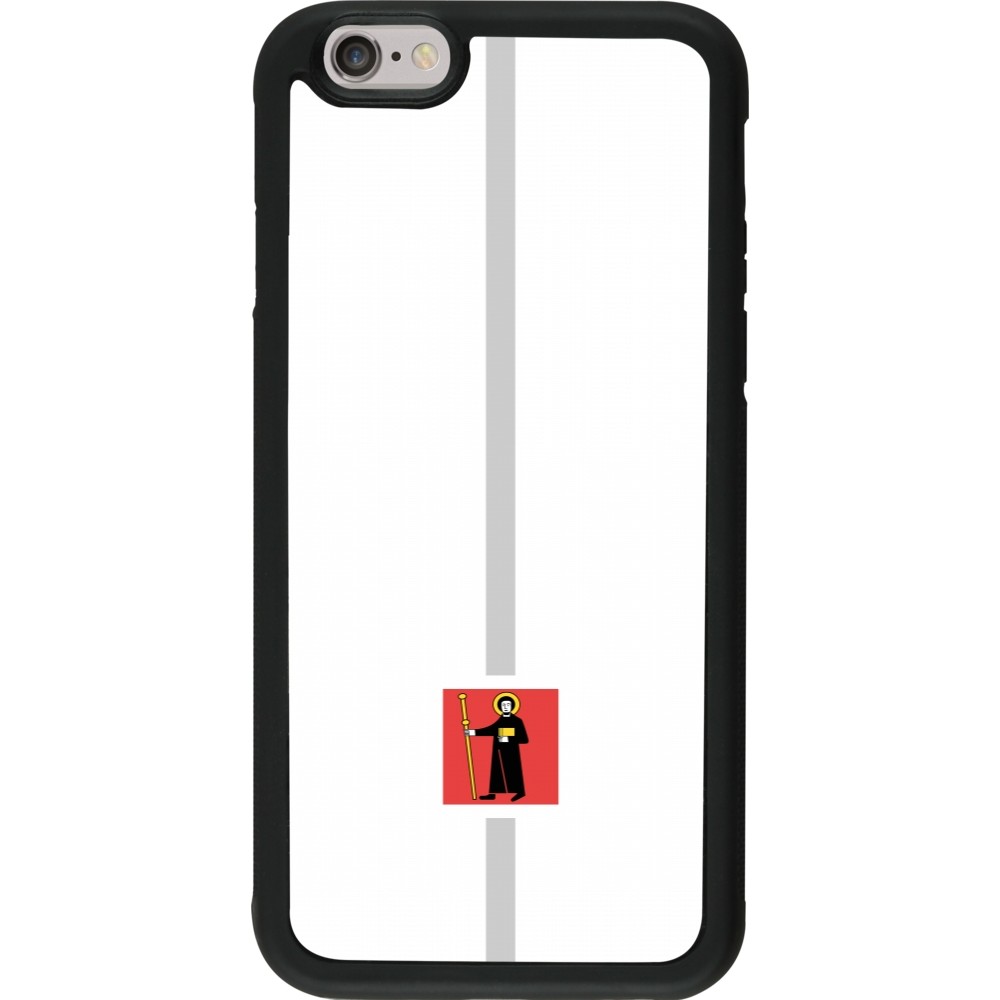 iPhone 6/6s Case Hülle - Silikon schwarz Kanton GL weiss
