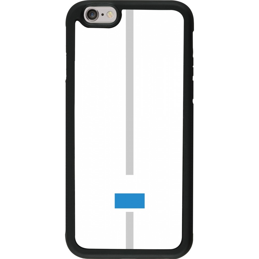 Coque iPhone 6/6s - Silicone rigide noir Canton LU blanc