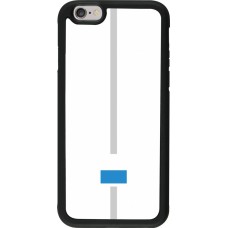 Coque iPhone 6/6s - Silicone rigide noir Canton LU blanc