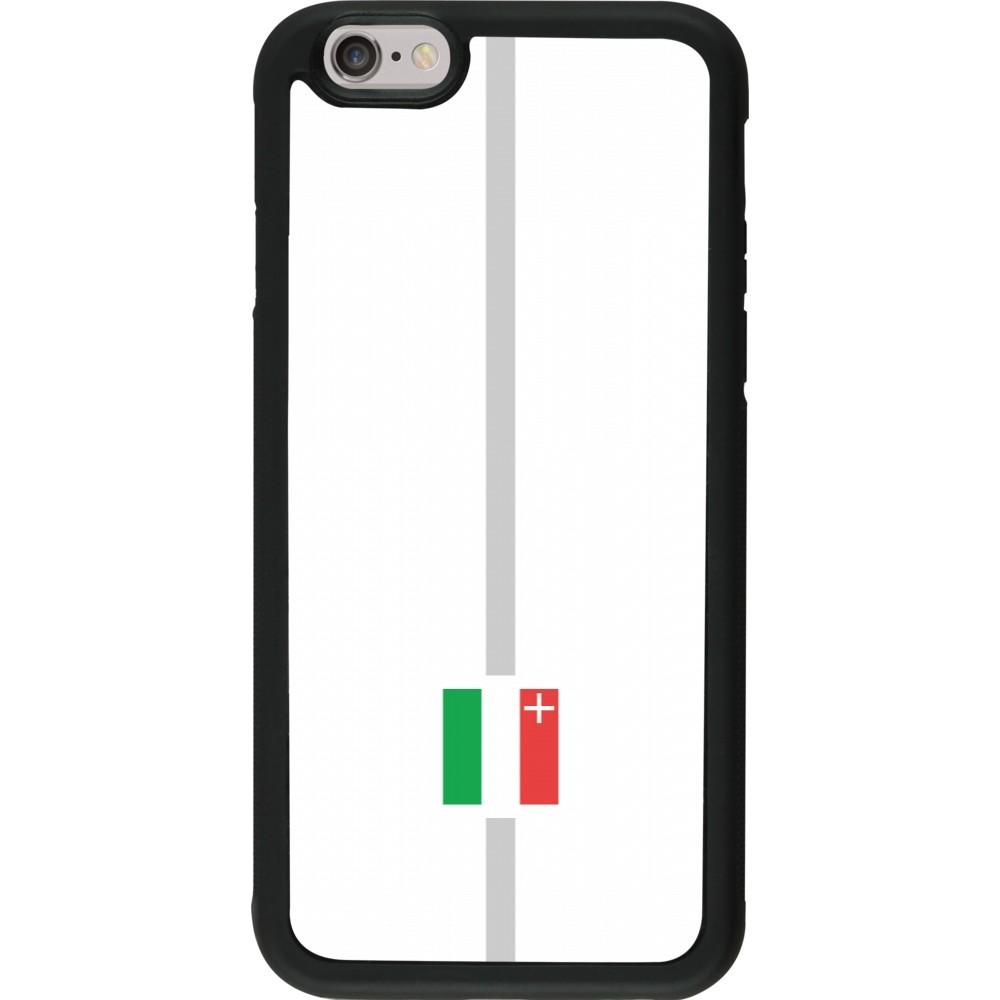 Coque iPhone 6/6s - Silicone rigide noir Canton NE blanc