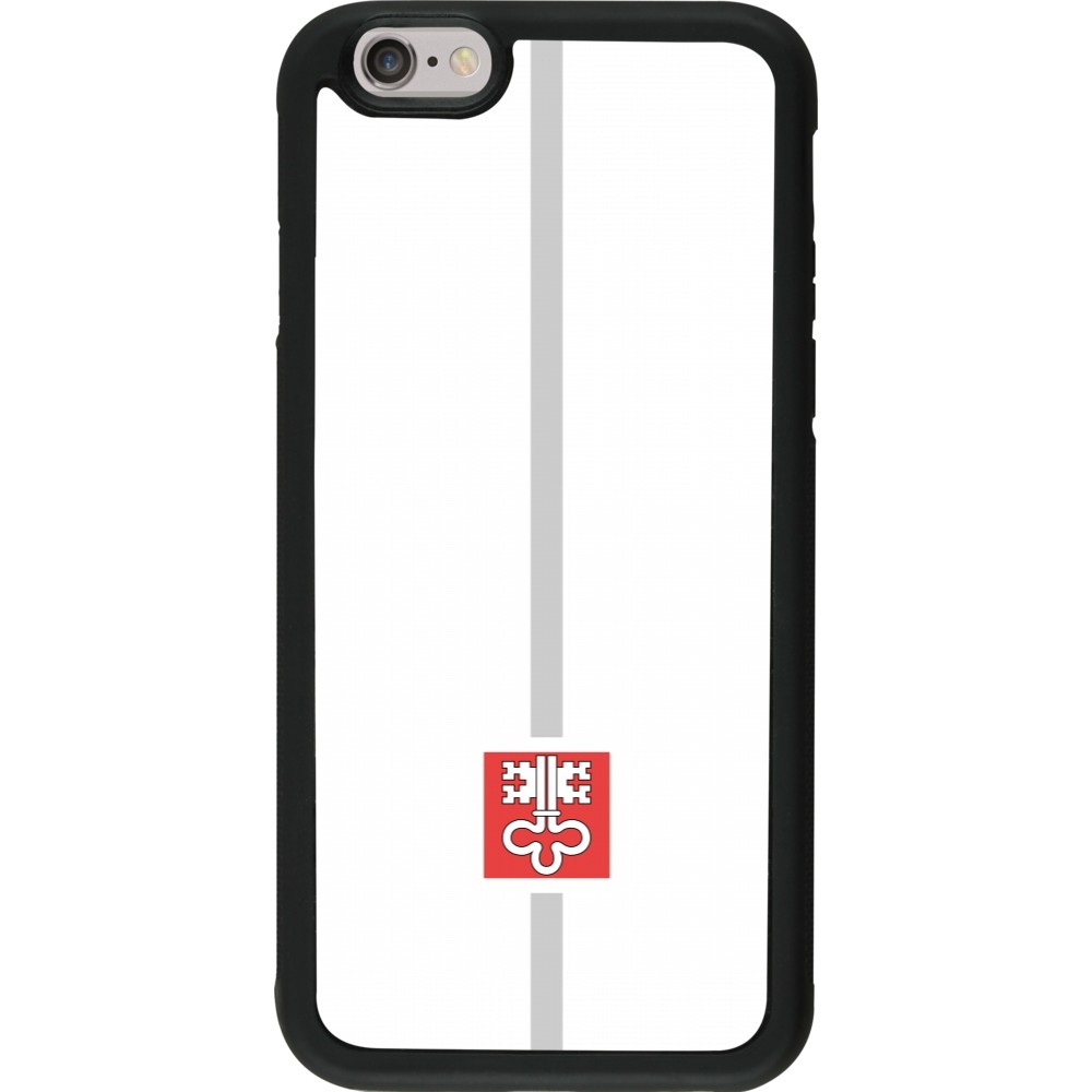 iPhone 6/6s Case Hülle - Silikon schwarz Kanton NW weiss