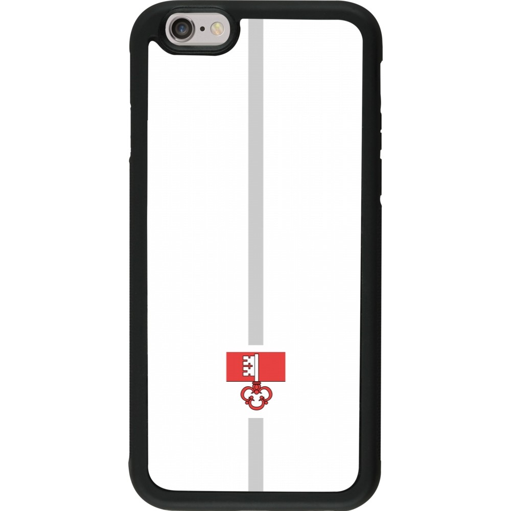iPhone 6/6s Case Hülle - Silikon schwarz Kanton OW weiss