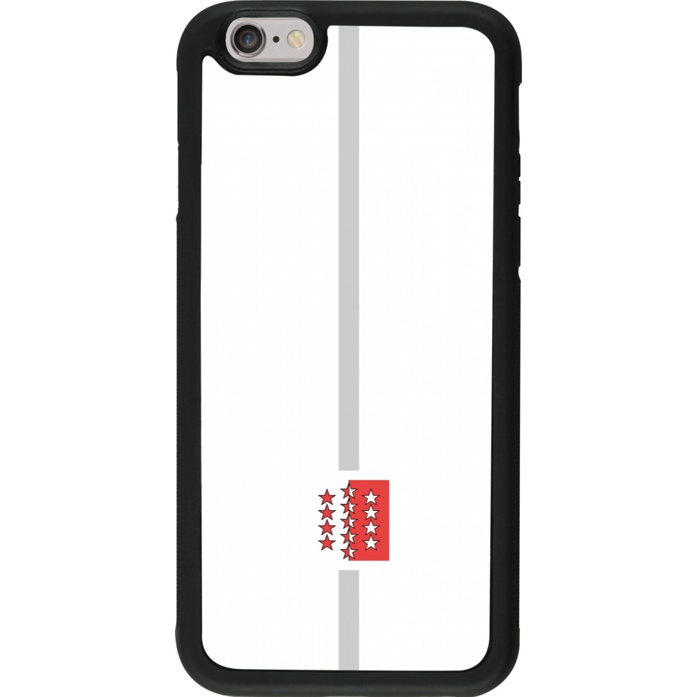 iPhone 6/6s Case Hülle - Silikon schwarz Kanton VS weiss