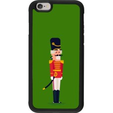 Coque iPhone 6/6s - Silicone rigide noir Christmas 25 Nutcracker Green