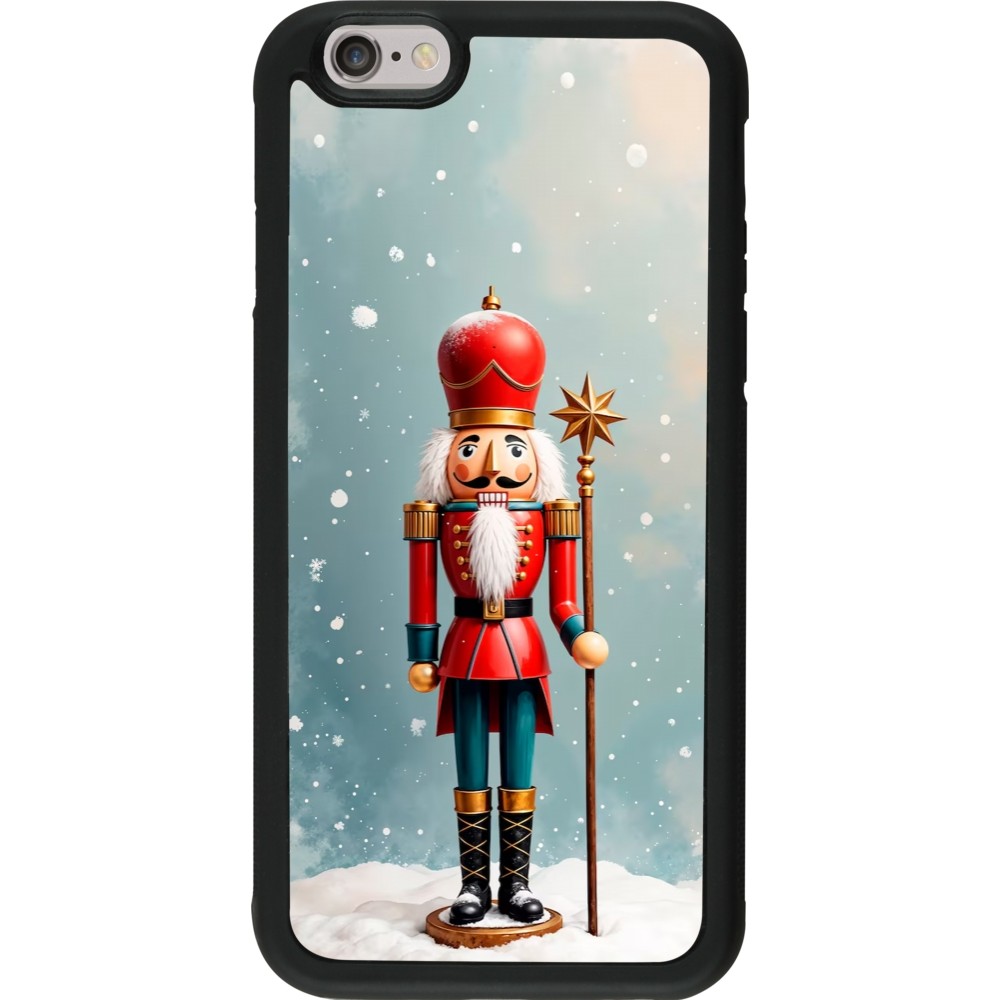 Coque iPhone 6/6s - Silicone rigide noir Christmas 25 Nutcracker Snow