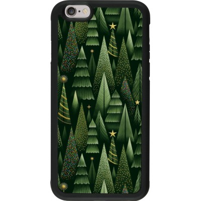 Coque iPhone 6/6s - Silicone rigide noir Christmas 25 Pattern Xmas Tree