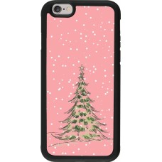 Coque iPhone 6/6s - Silicone rigide noir Christmas 25 Pink Tree