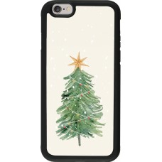 Coque iPhone 6/6s - Silicone rigide noir Christmas 25 Sketch Tree