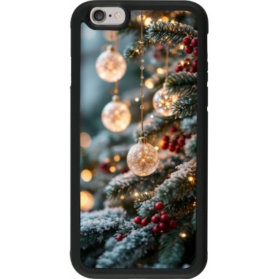 Coque iPhone 6/6s - Silicone rigide noir Christmas 25 Xmas Decorated Tree