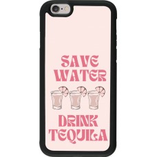 Coque iPhone 6/6s - Silicone rigide noir Cocktail Save Water Drink Tequila