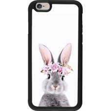 iPhone 6/6s Case Hülle - Silikon schwarz Easter 2023 flower bunny