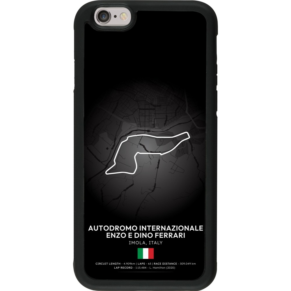 Coque iPhone 6/6s - Silicone rigide noir F1 Track 2025 Emilia-Rogmana