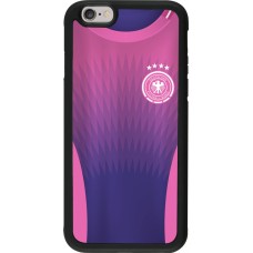 Coque iPhone 6/6s - Silicone rigide noir Maillot de football Allemagne Extérieur personnalisable