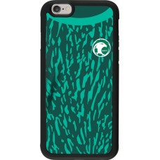 Coque iPhone 6/6s - Silicone rigide noir Maillot de football Arabie saoudite 2022 personnalisable