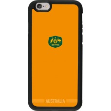 Coque iPhone 6/6s - Silicone rigide noir Maillot de football Australie 2026 personnalisable