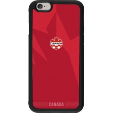 Coque iPhone 6/6s - Silicone rigide noir Maillot de football Canada 2026 personnalisable