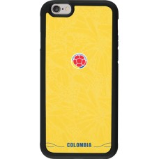 Coque iPhone 6/6s - Silicone rigide noir Maillot de football Colombie 2026 personnalisable