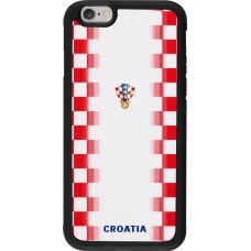 Coque iPhone 6/6s - Silicone rigide noir Maillot de football Croatie 2026 personnalisable