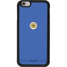 Coque iPhone 6/6s - Silicone rigide noir Maillot de football Curaçao 2026 personnalisable