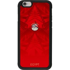 Coque iPhone 6/6s - Silicone rigide noir Maillot de football Égypte 2026 personnalisable