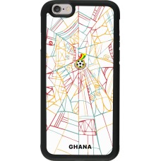 Coque iPhone 6/6s - Silicone rigide noir Maillot de football Ghana 2026 personnalisable