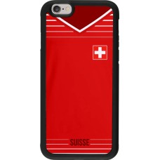 Hülle iPhone 6/6s - Silikon schwarz Football shirt Switzerland 2022