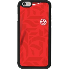 Coque iPhone 6/6s - Silicone rigide noir Maillot de football Tunisie 2022 personnalisable