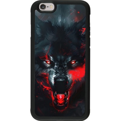 iPhone 6/6s Case Hülle - Silikon schwarz Halloween 2024 mad werewolf