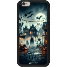 iPhone 6/6s Case Hülle - Silikon schwarz Halloween Spukstadt